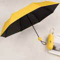 Mini Capsule Shaped Umbrella Yellow With Logo Prints Capsule